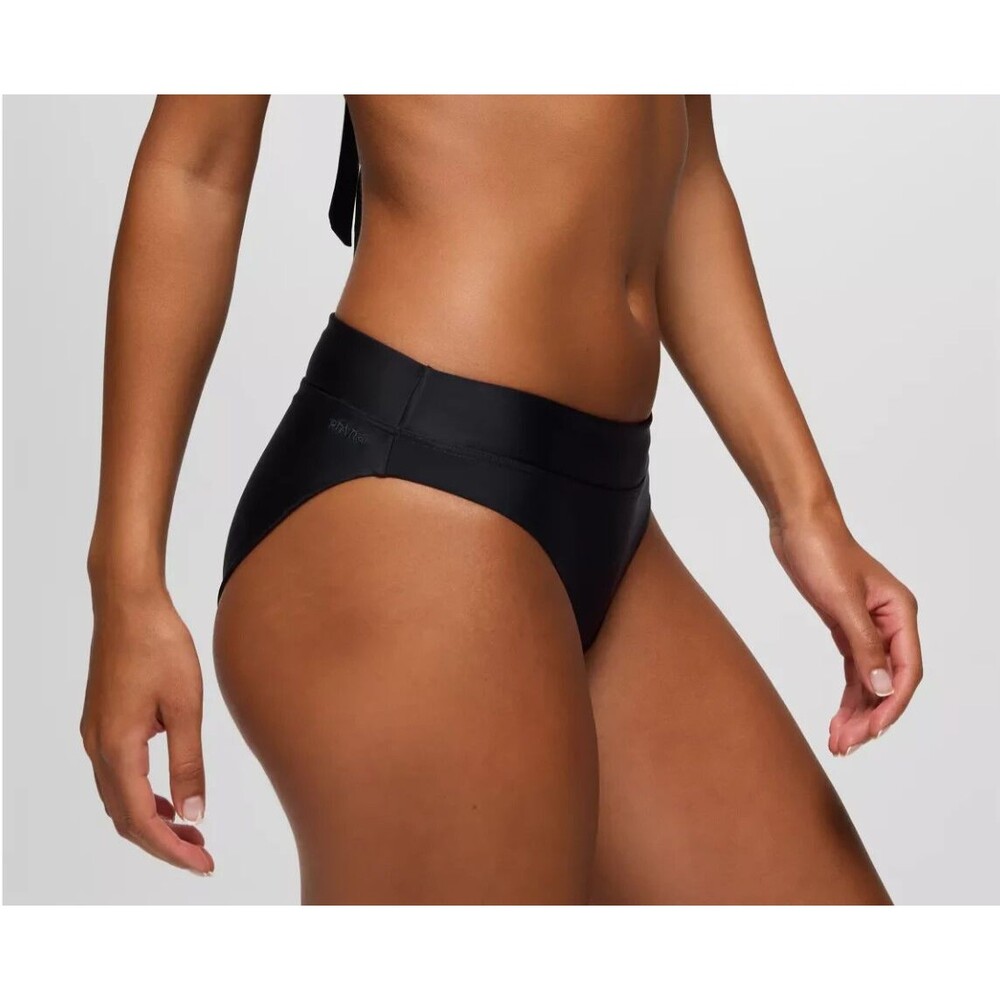prAna Black Bikini Bottom Womens Small Mid Rise Modest Beach Vacation NEW! - Picture 2 of 13